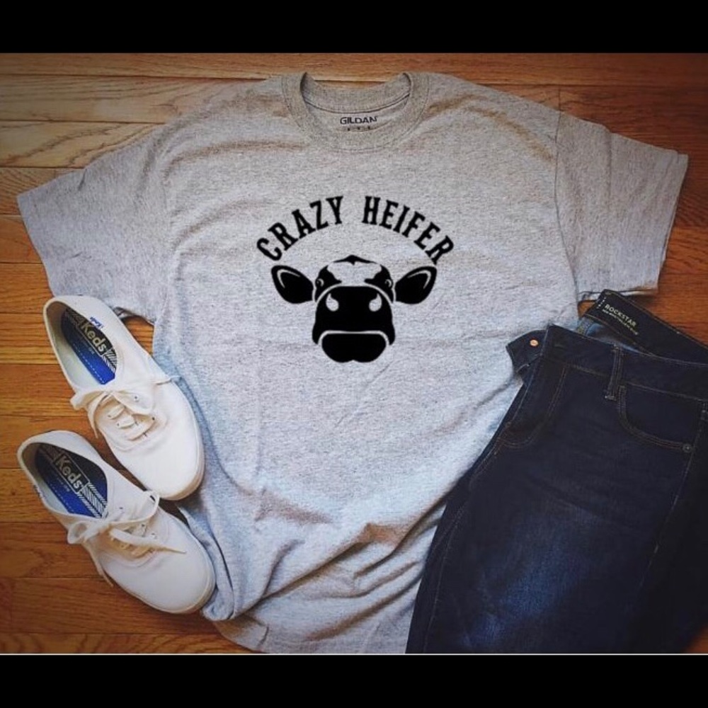 Crazy heifer cow custom T-shirt